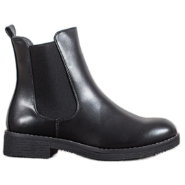 SHELOVET Stivali slip-on con elastico nero