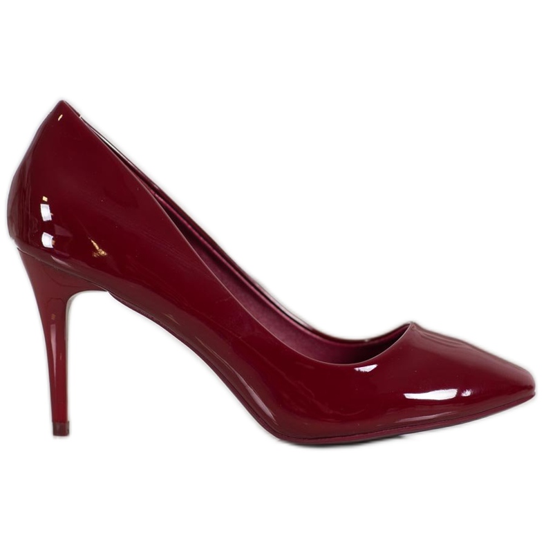 Comer Scarpe con tacco laccate bordeaux rosso multicolore giallo