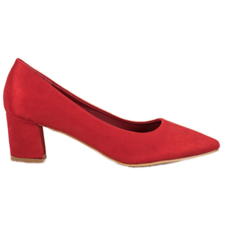 Small Swan Comode décolleté in pelle scamosciata rosso