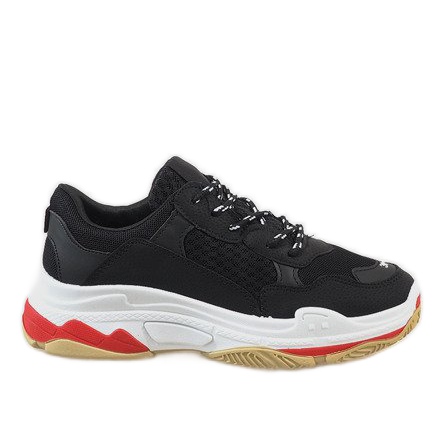 Scarpe sportive nere alla moda D1901-1 nero