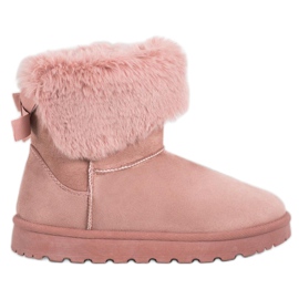SHELOVET Mukluki con pelliccia rosa