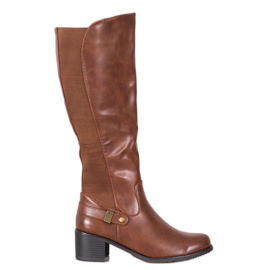 Abloom Stivali da equitazione eleganti marrone