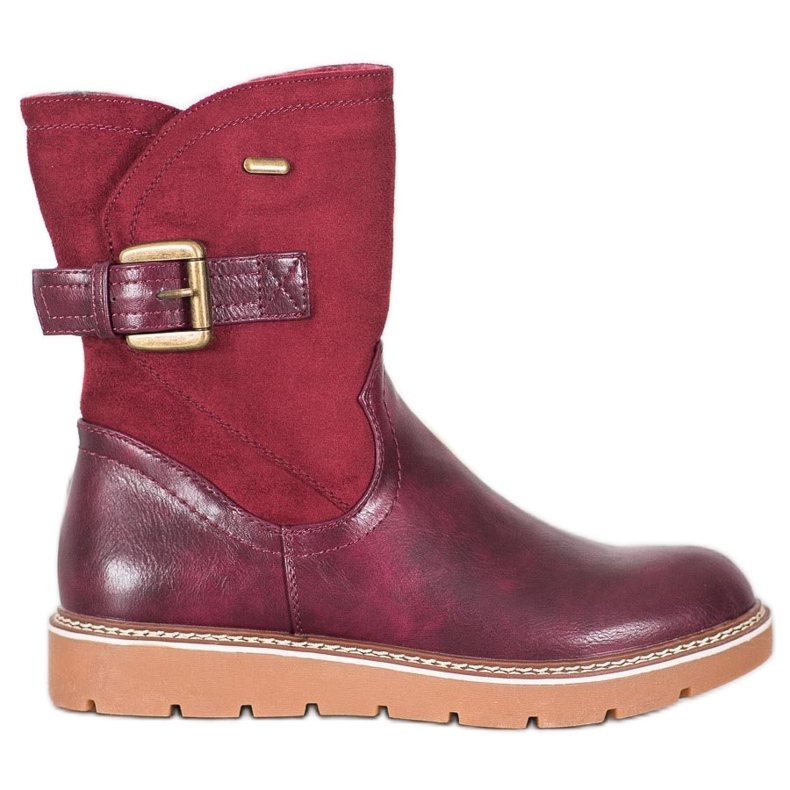 Ideal Shoes Stivali sulla piattaforma rosso