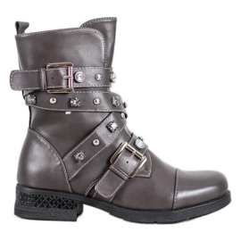 Kayla Caldi lavoratori con strass grigio
