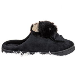 SHELOVET Pantofole Con Fiocco nero