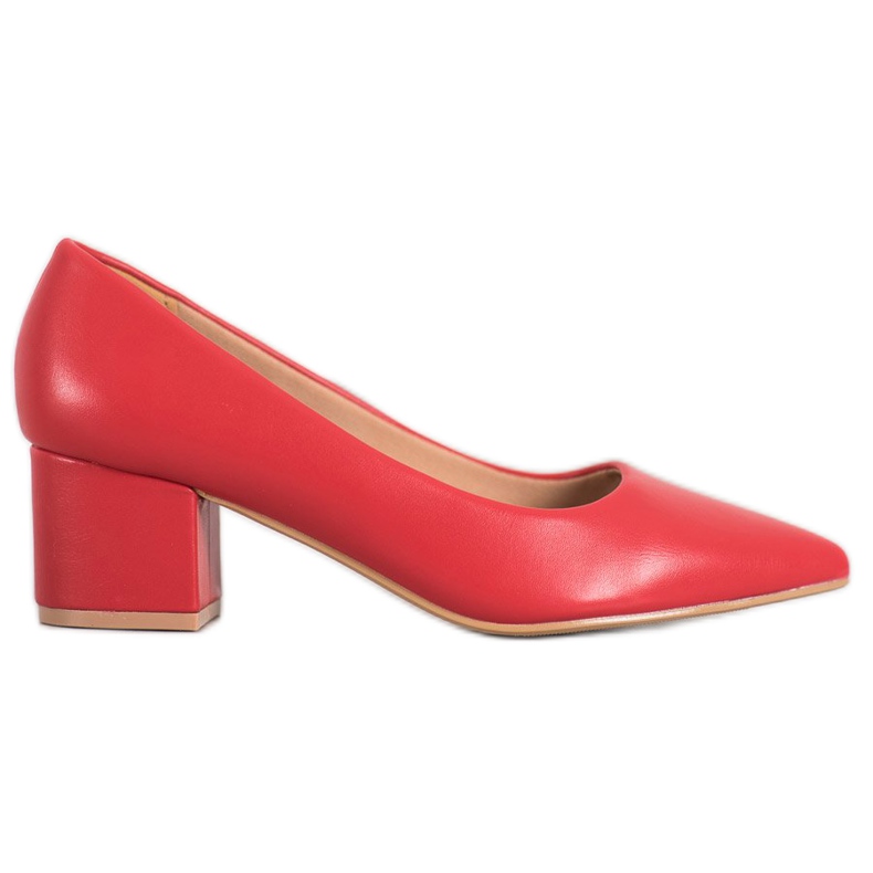 Ideal Shoes Décolleté rosse alla moda rosso