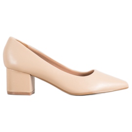 Ideal Shoes Décolleté beige alla moda
