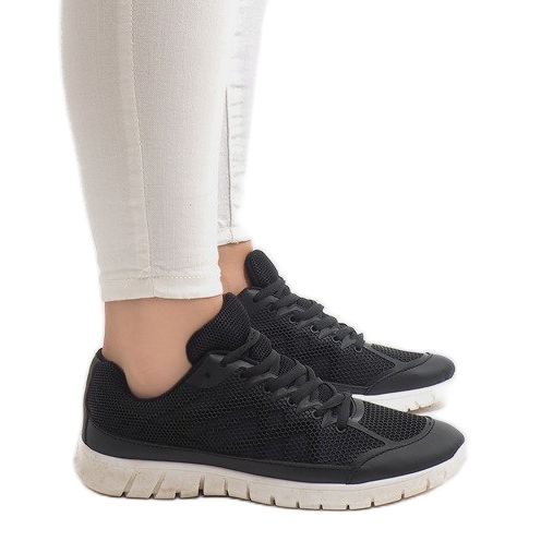 Sneakers sportive nere con rete X-18 nero