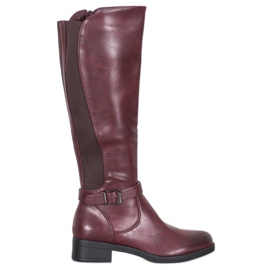 Ideal Shoes Stivali da equitazione classici rosso