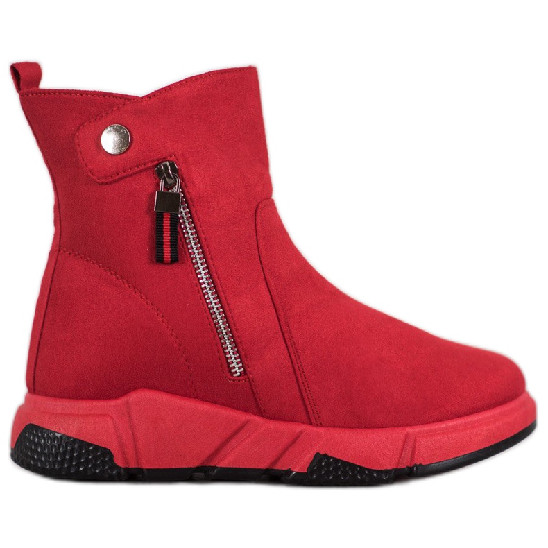 SHELOVET Stivali alla moda in pelle scamosciata rosso