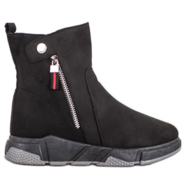 SHELOVET Stivali alla moda in pelle scamosciata nero