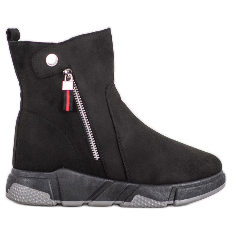 SHELOVET Stivali alla moda in pelle scamosciata nero