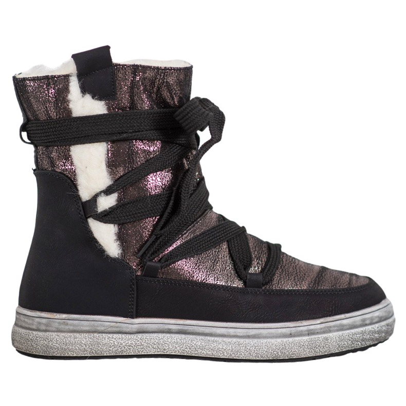 SDS Stivali da neve caldi marrone nero