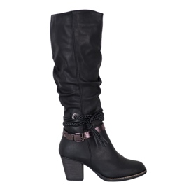 J. Star Stivali Con Strisce Decorative nero