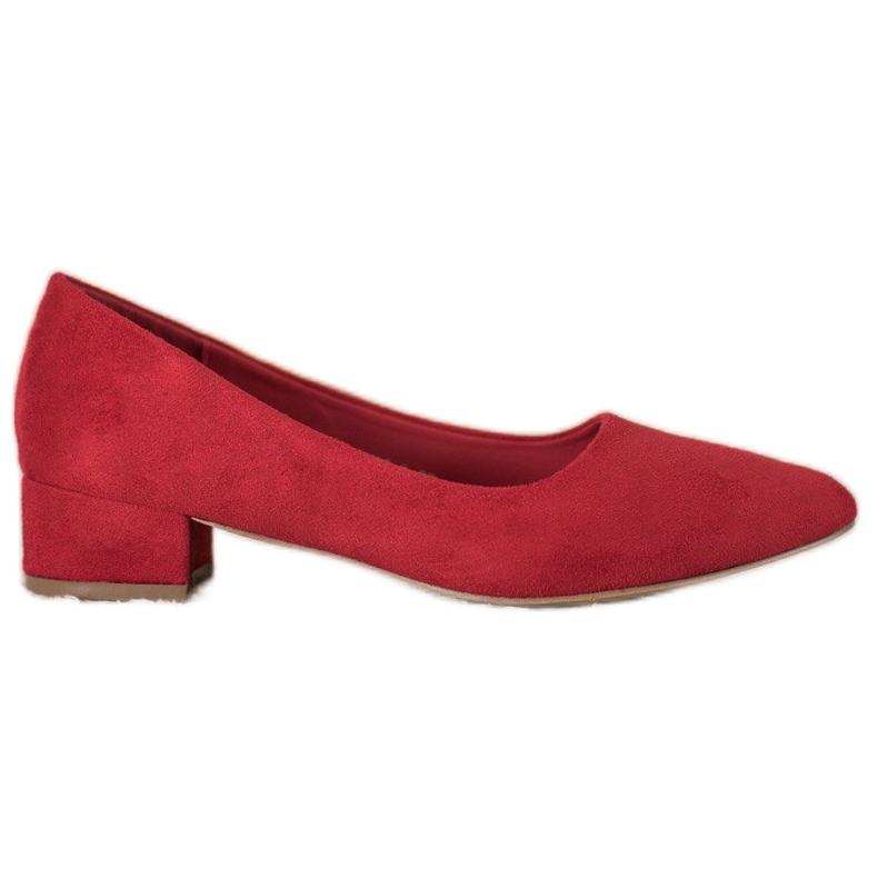SHELOVET Décolleté con tacco piatto rosso