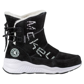 McKey Stivali da neve in pelle nero