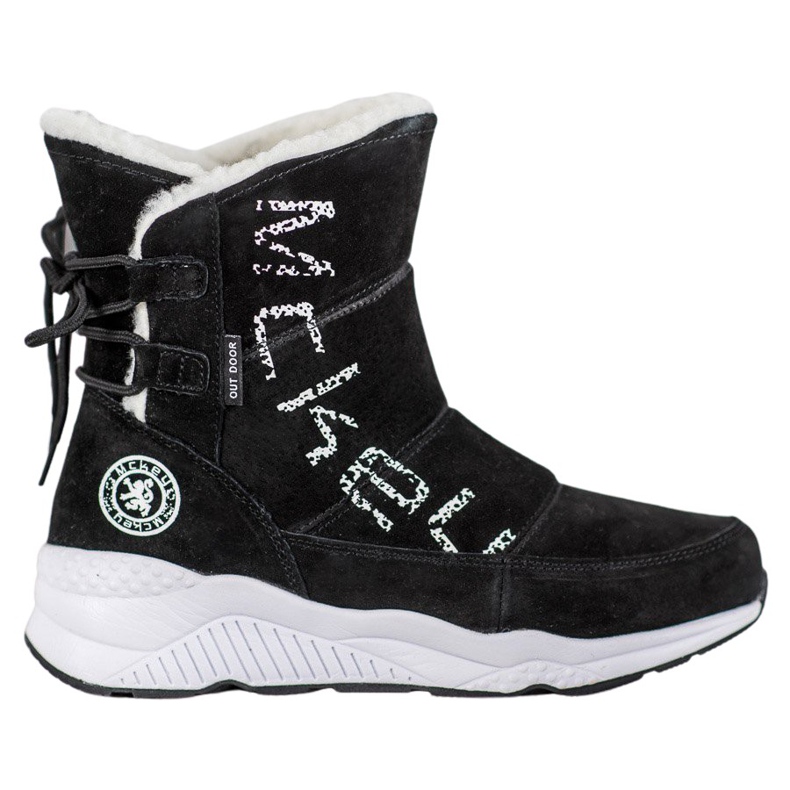 McKey Stivali da neve in pelle nero