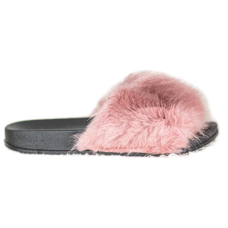 SHELOVET Comode pantofole in pelliccia rosa