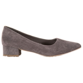 SHELOVET Décolleté con tacco piatto grigio