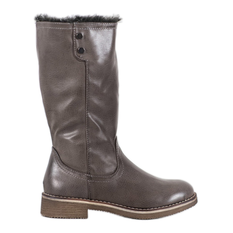 SDS Stivali Con Gambo Arrotolato grigio