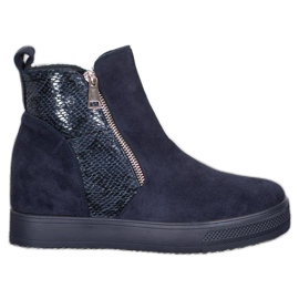 Bestelle Stivali Con Motivo Serpente blu