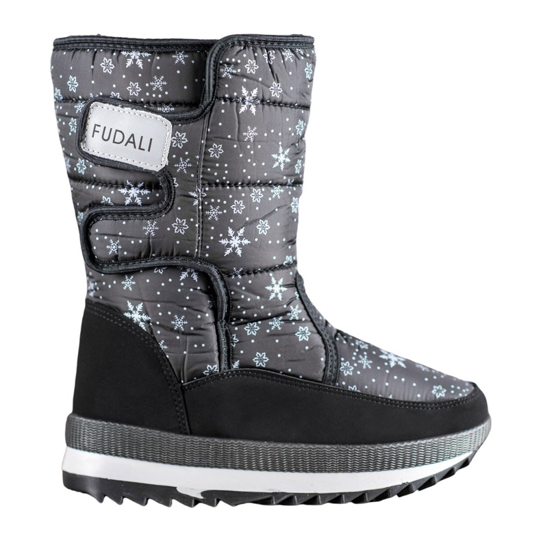 SHELOVET Stivali da neve in velcro nero
