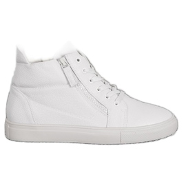 Sergio Leone Sneakers bianche sulla piattaforma bianco