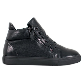 Sergio Leone Sneakers nere sulla piattaforma nero