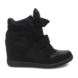 Sneakers con zeppa FY8515 Nere nero