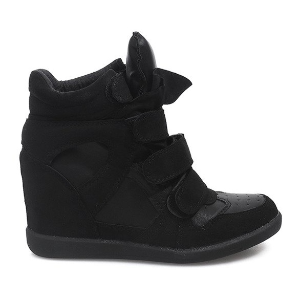 Sneakers con zeppa FY8515 Nere nero