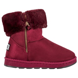 Bona Mukluki con gambo arrotolato rosso multicolore