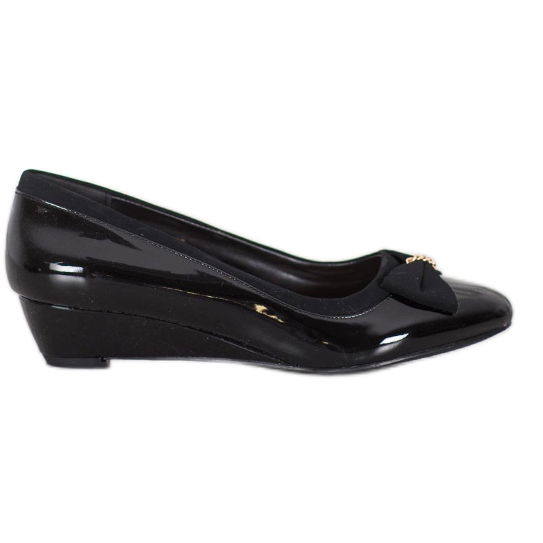 Sergio Leone Elegante ballerina su zeppa nero