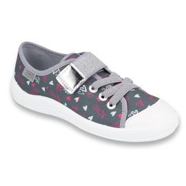 Scarpe per bambini Befado 251Y138 rosa grigio multicolore