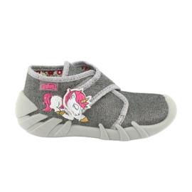 Scarpe per bambini Befado 523P016 rosa argento grigio