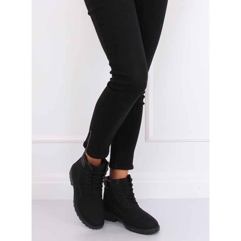 Stivali da donna in legno neri W-3033 Black II Type nero