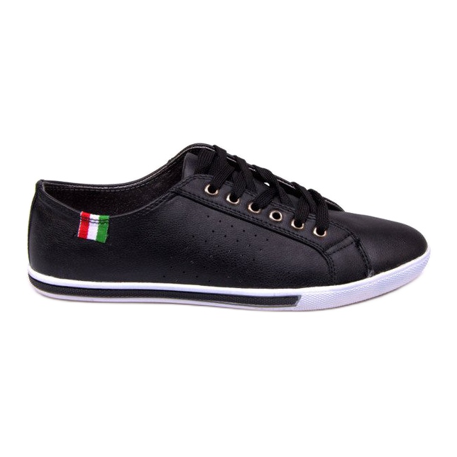 Sneakers Con Bandiera Italia 380 Nere nero