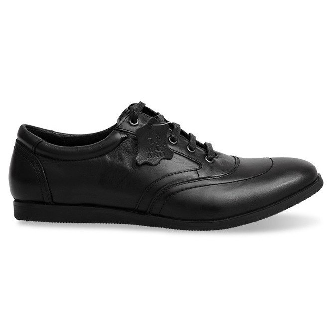 Scarpe stringate in pelle LJ39 nere nero