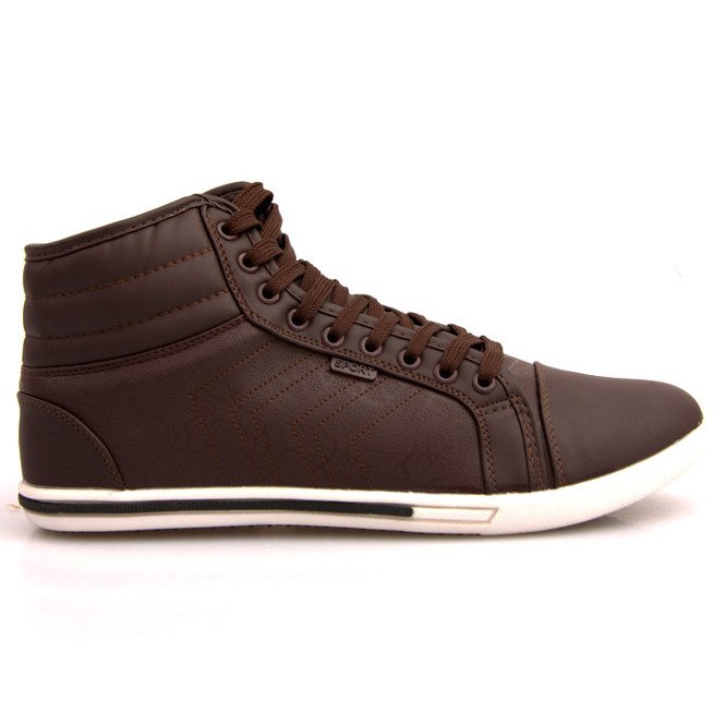 Sneakers Alte Alla Moda 012M Marrone