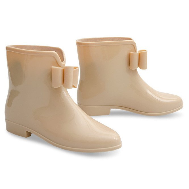 Stivali Wellington con fiocco 502A Beige