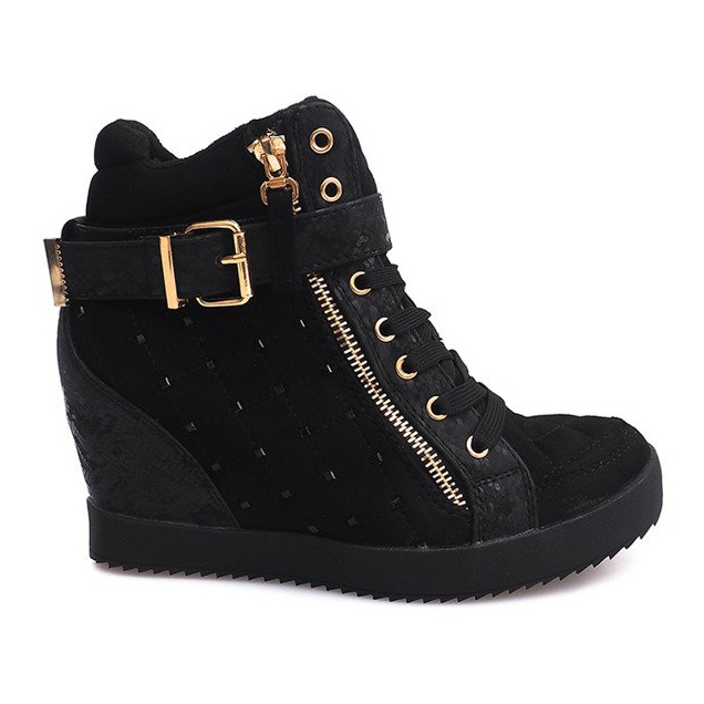 Sneakers con zeppa 6227-Y Nero