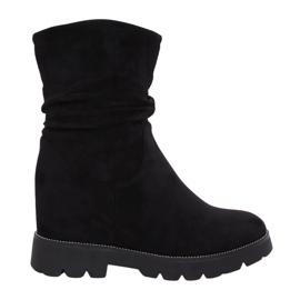 Stivali neri con zeppa nascosta 7978-KA Black nero