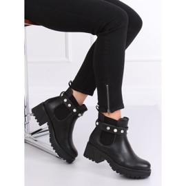 Stivaletti Chelsea neri con suola spessa 8039-GA Black nero