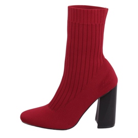 X8037 Stivaletti calzino Wine Red rosso