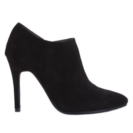 Scarpe scamosciate nere su tacco a spillo TX-1850 Black nero