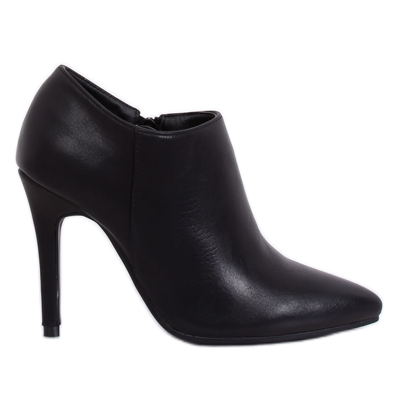 Scarpe in pelle nera su una spilla TX-1850-1 Black nero