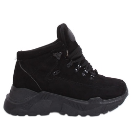 Scarpe sportive nere suola alta B0014-SP Black nero