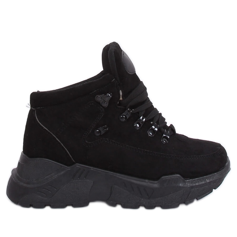 Scarpe sportive nere suola alta B0014-SP Black nero