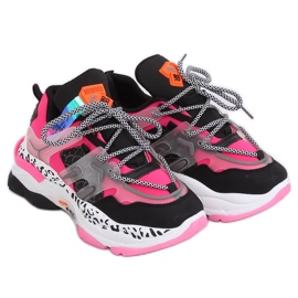 Scarpe da ginnastica fucsia LA65P nero rosa multicolore