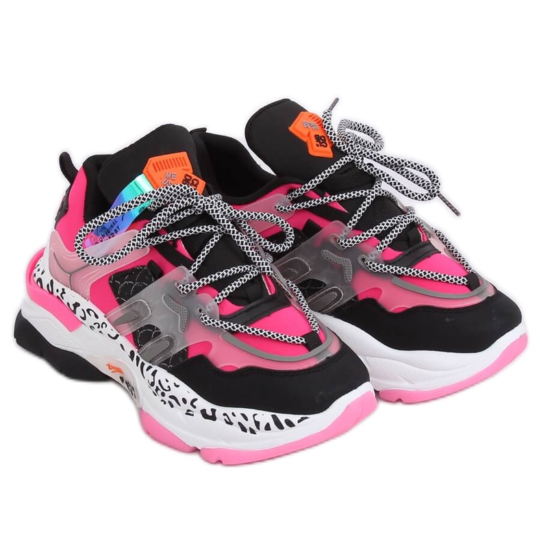 Scarpe da ginnastica fucsia LA65P nero rosa multicolore
