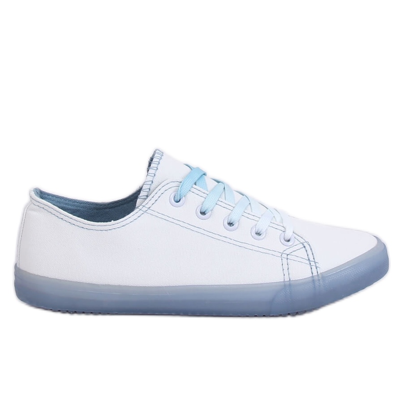 Sneakers da donna ombre bianche e blu E3508 Blue bianca